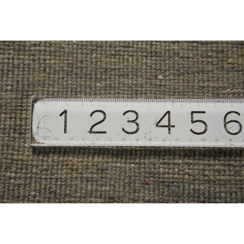 Gray Gabbeh Oriental Area Rug Hand-Knotted Wool Carpet - 6'11" x 9'5"