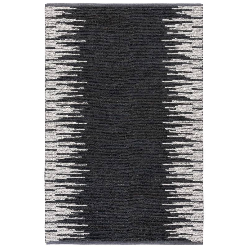 SAFAVIEH Handmade Natural Fiber Eliette Boho Jute & Wool - 8' x 10' - Black/Beige - Rectangle