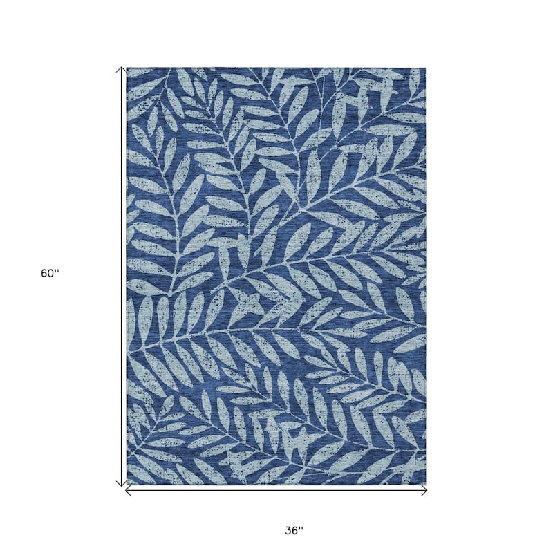HomeRoots Floral Transitional Rectangle Outdoor Rug