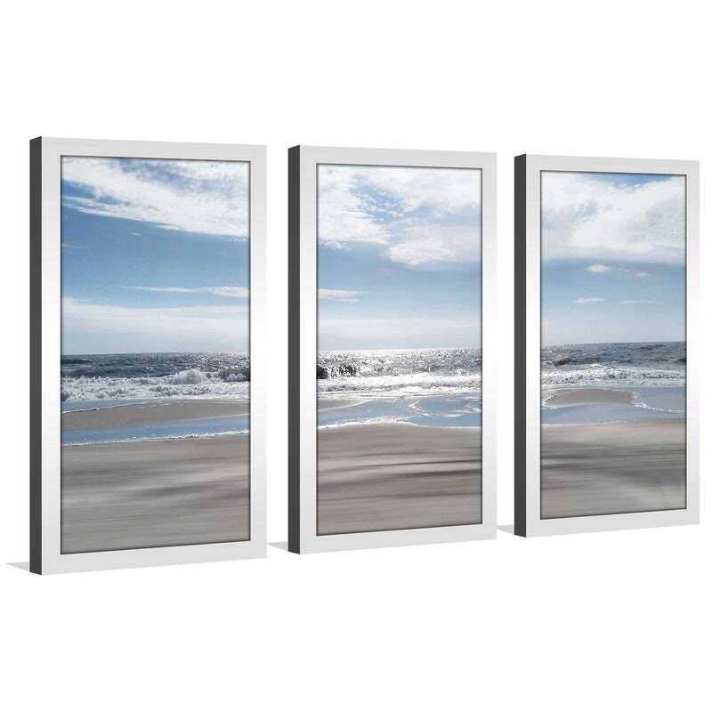 "Beach Bliss" by Ruane Manning 3 Piece Print on Acrylic