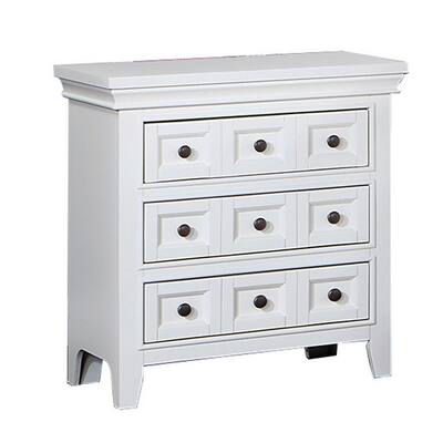 White 3 Drawer 26 in. W Nightstand with Sturdy Hardware and Ample Storage