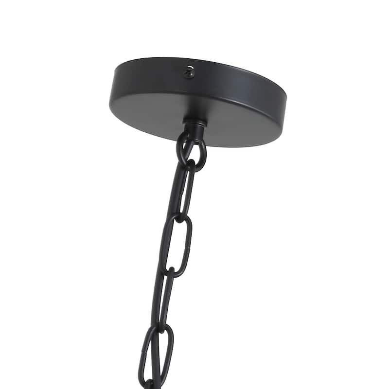 4-Lights Geometric Round Shade Pendant Lighting - 16.5"D×4.7"W×63.8"H(Adjustable)