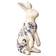 preview thumbnail 2 of 2, Ceramic Toile Bunny 8.25"