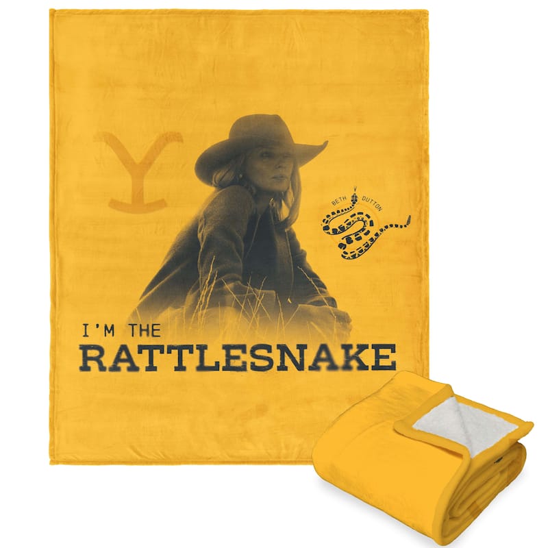 Paramount Yellowstone Silk Touch Sherpa Throw Blanket