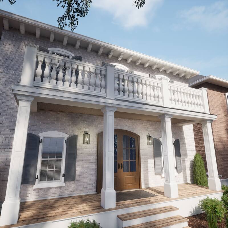 Fiberthane 700 Series Arcadian Baluster, Factory Primed