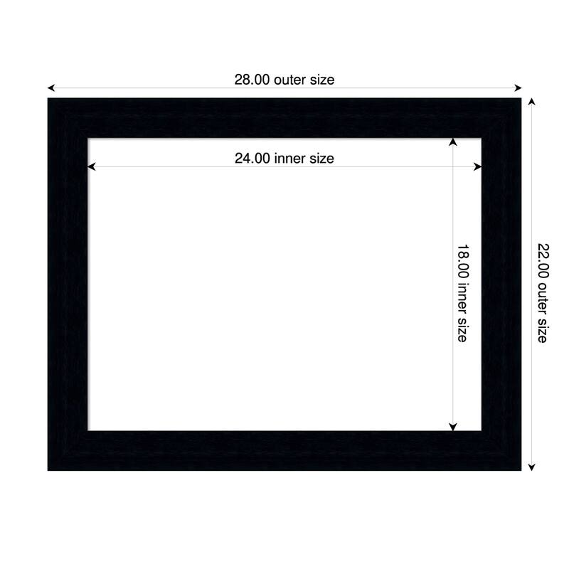 Amanti Art Tribeca Black Framed Dry Erase Magnetic Board - 28 x 22 in