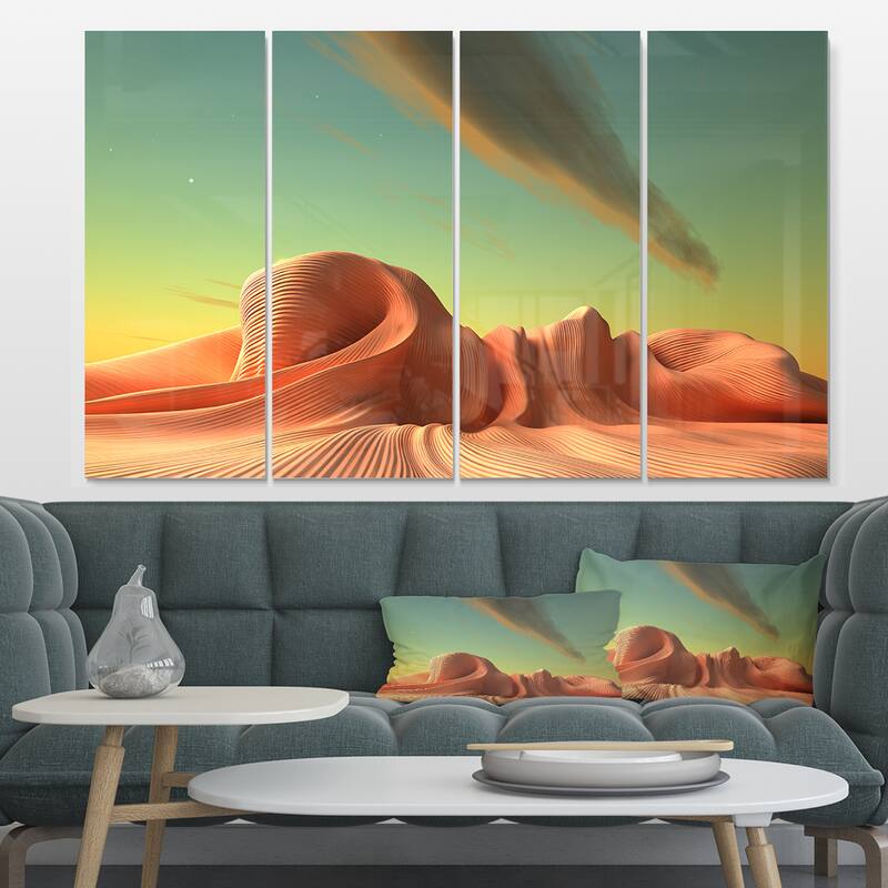Designart '3D Alien World Surreal Fantasy' Contemporary Metal Wall Art