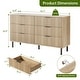preview thumbnail 26 of 33, 3/5/6 Drawer Fluted Dresser for Bedroom, Modern Wide Chest of Drawers with Metal Legs