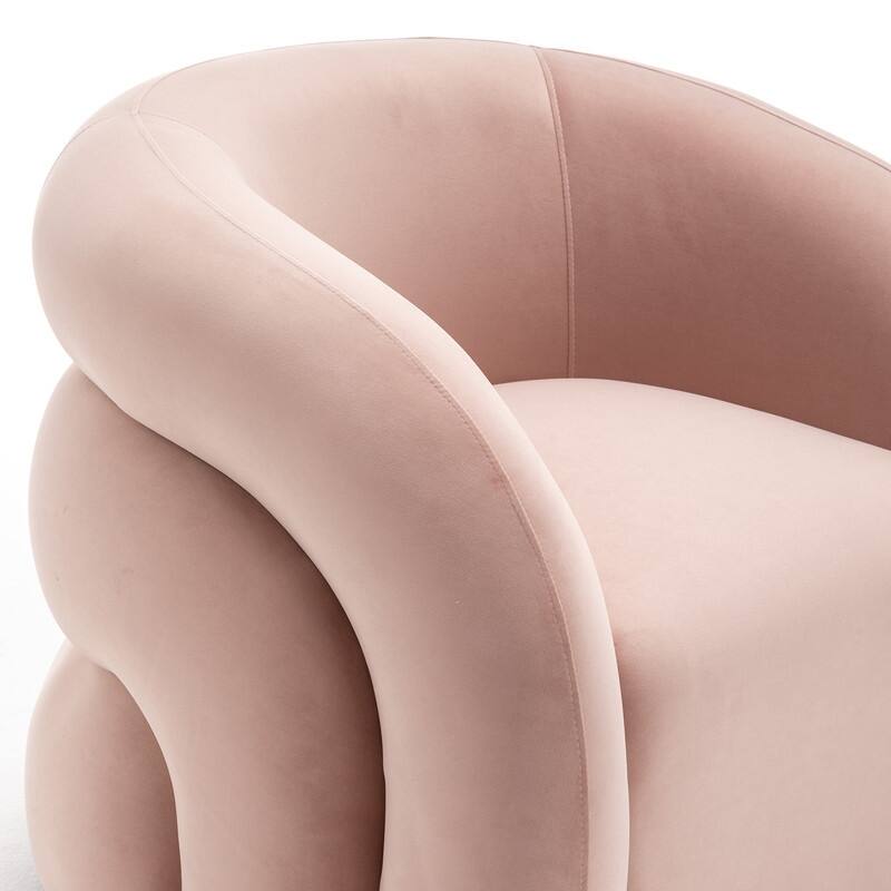 SEYNAR Modern Glam Velvet 360 Degree Swivel Accent Armchair with Tufted Back Set of 2