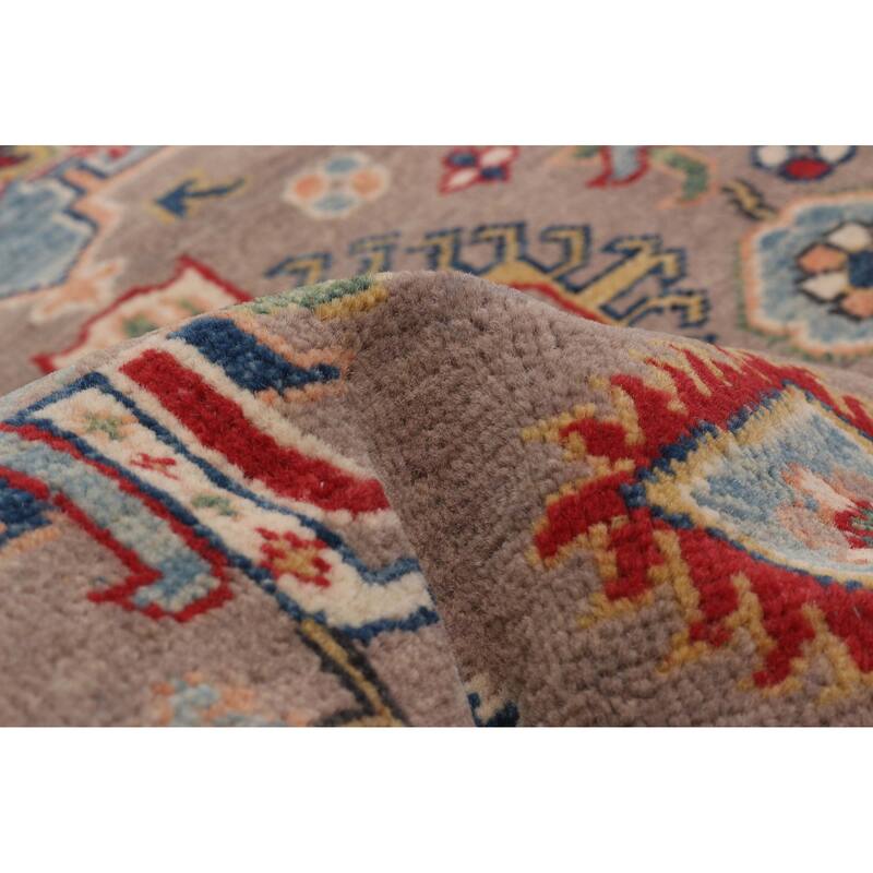 ECARPETGALLERY Hand-knotted Uzbek Ghazni Taupe Wool Rug - 2'7 x 9'1