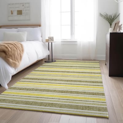 Premium Washable Super Soft Modern Cabana Stripe Mayfield Rug