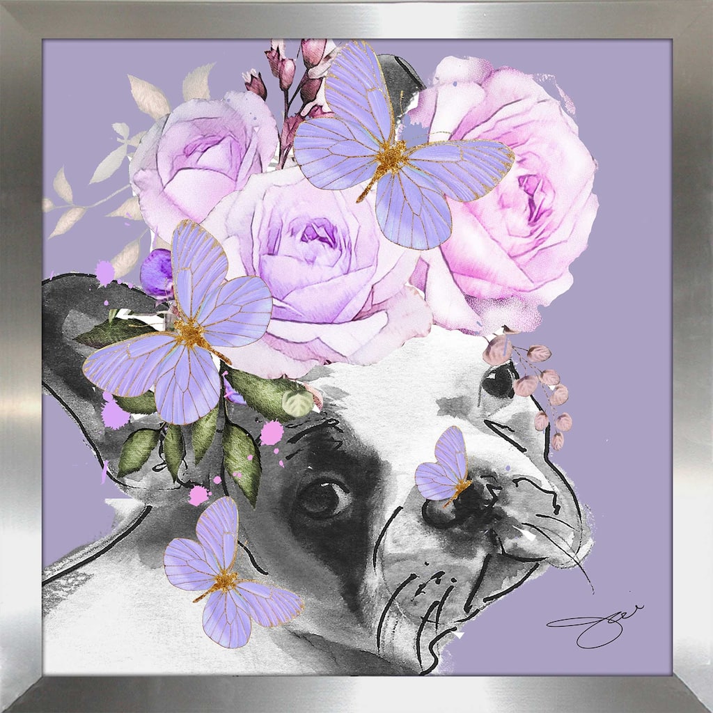 "Flower French Bull Dog" by Jodi Print on Acrylic