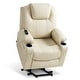 preview thumbnail 2 of 77, MCombo Electric Power Lift Recliner Chair Sofa with Massage and Heat, 3 Positions, USB Ports, Faux Leather
