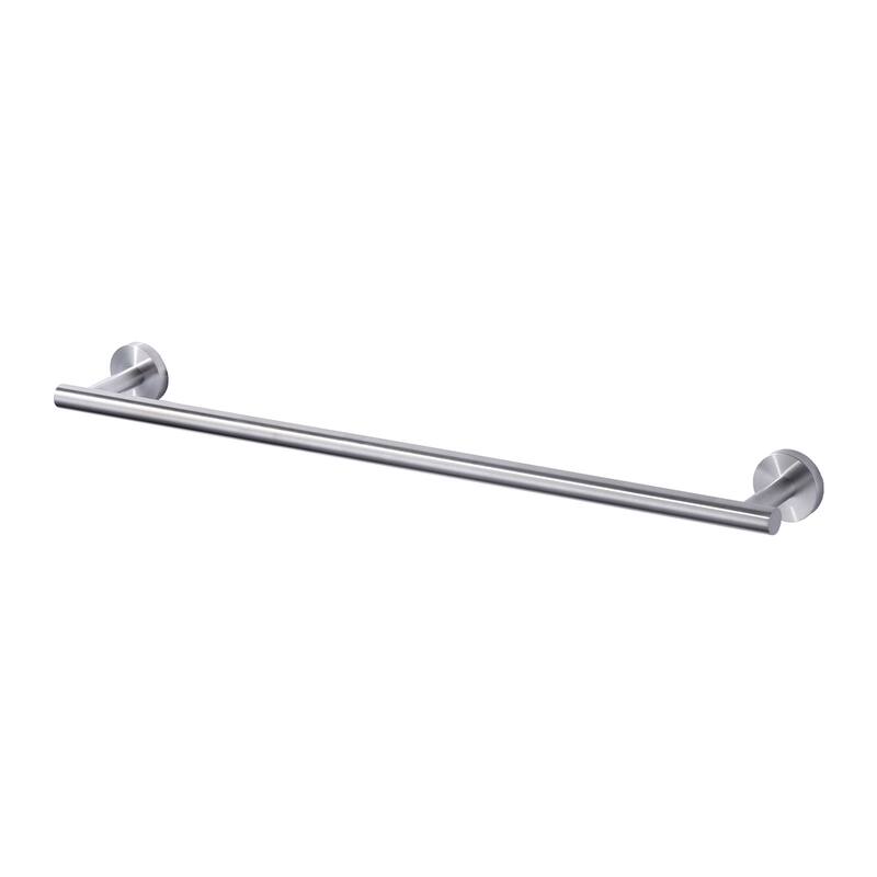 WOWOW Mutiple length Wall Mounted Stainless Steel Towel Bar - 24 in. - Brushed Nickel