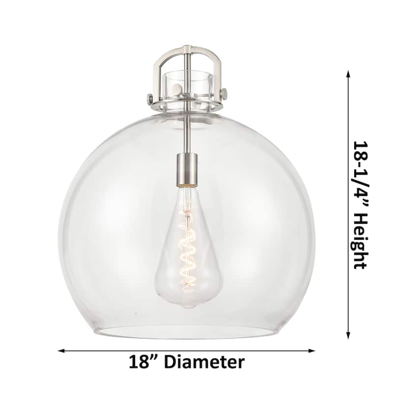 Innovations Lighting Newton Sphere - 1 Light 18" Stem Hung Pendant