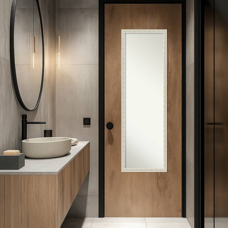 Bethany Non-Beveled Wood Framed Full-Length On the Door Mirror