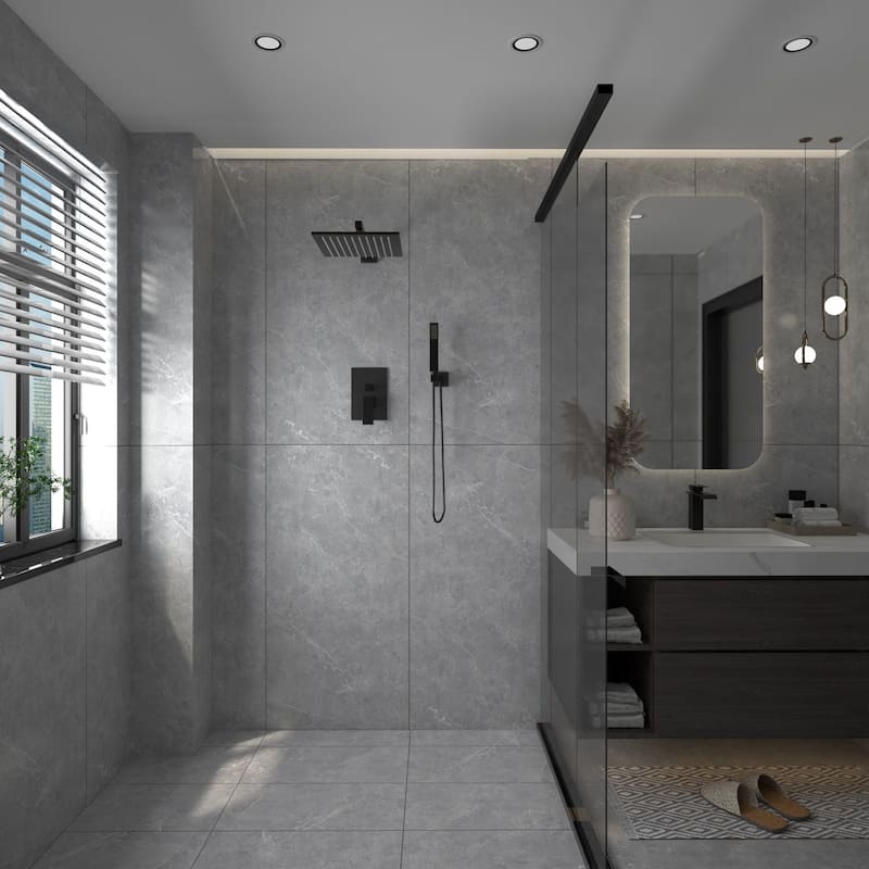 WIZ 2-Spray 10 in. Wall Mount Shower Head System Shower Faucet
