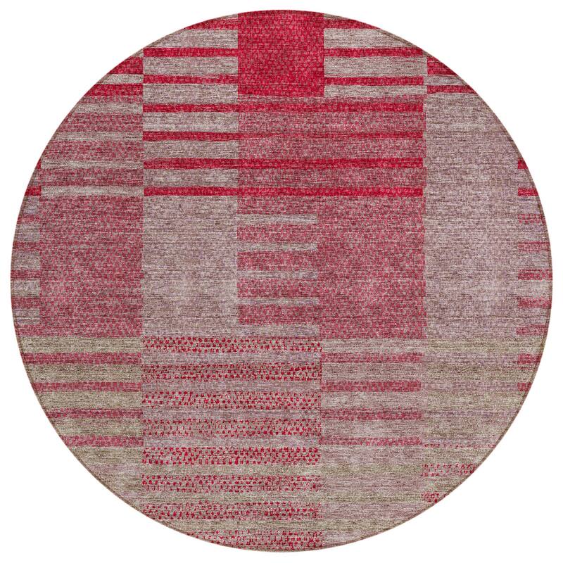HomeRoots Striped Modern Rectangle Outdoor Rug