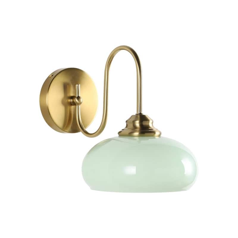 1 Light wall sconce green wall lighting glass, metal bedroom wall lighting