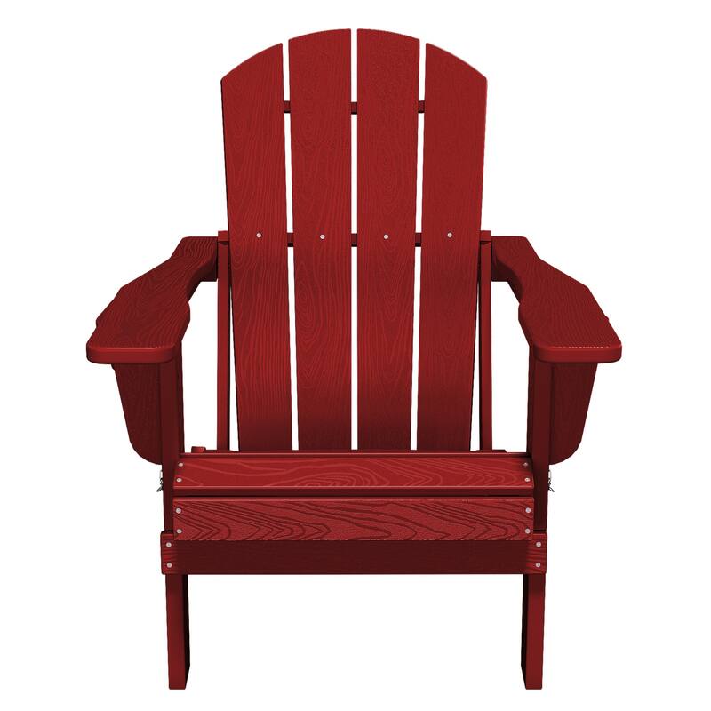 Foldable HDPE Adirondack Chair with Dual Cup Holders