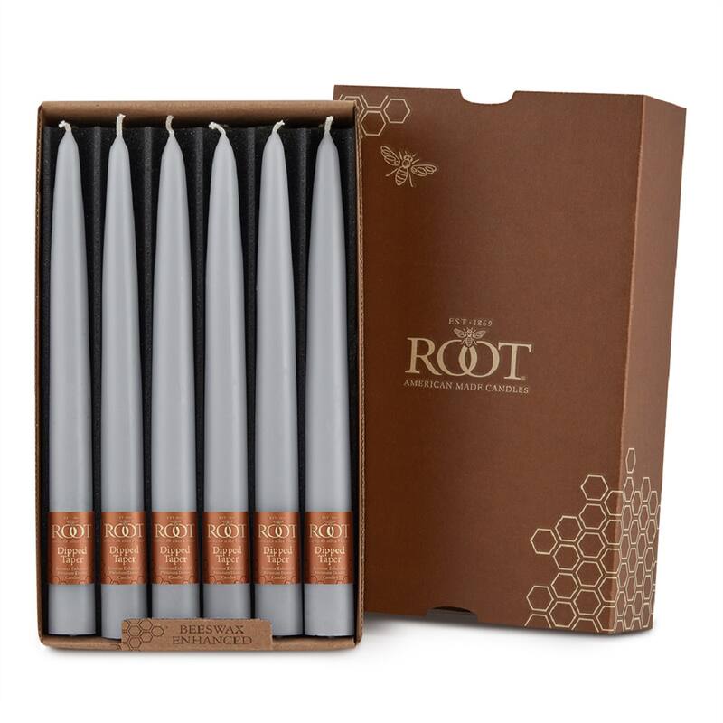 ROOT Hand Dipped Taper Candles - 12 Ct - Platinum - 9 X .88