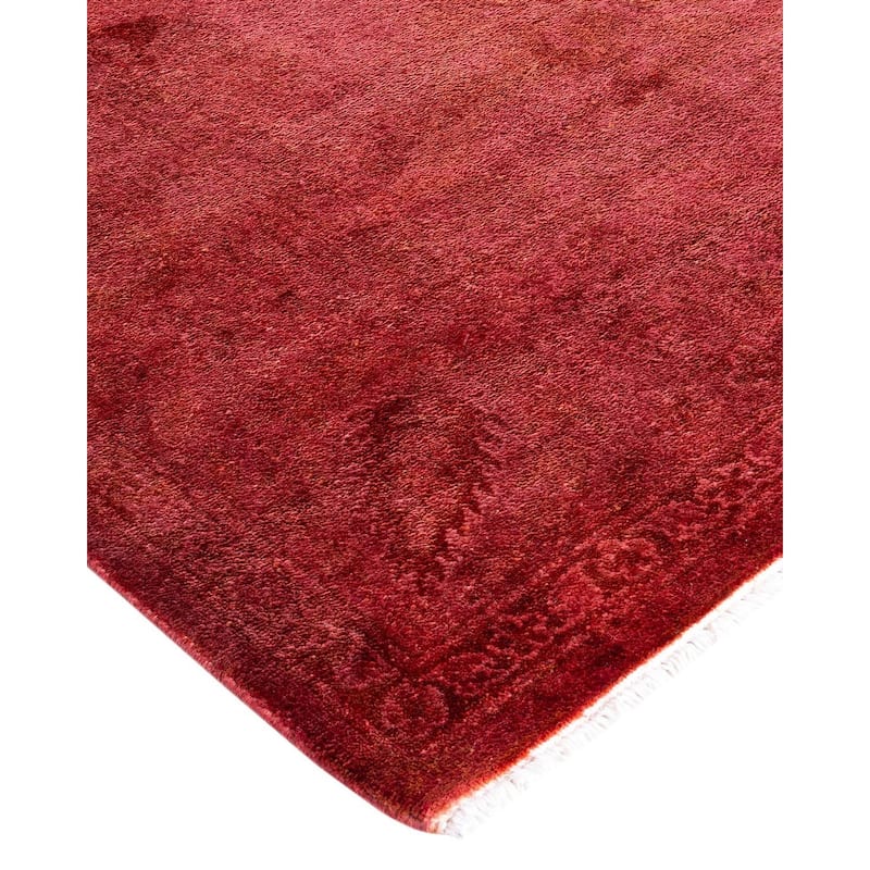 Overdyed, One-of-a-Kind Hand-Knotted Area Rug - Pink - 6' 1" x 9' 1"