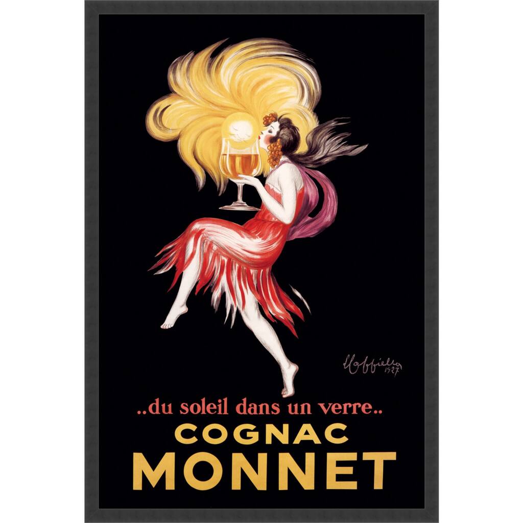Framed Art Print Cognac Monnet (ca. 1927) by Leonetto Cappiello 26 x 38-inch