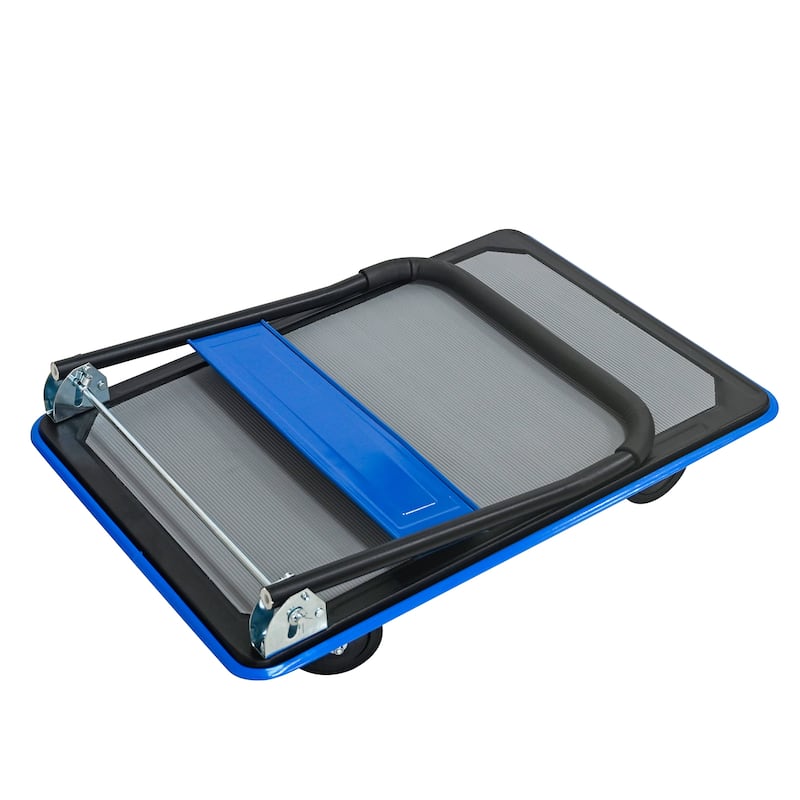 Heavy Duty Folding Flatbed Cart with 360°Swivel Wheels