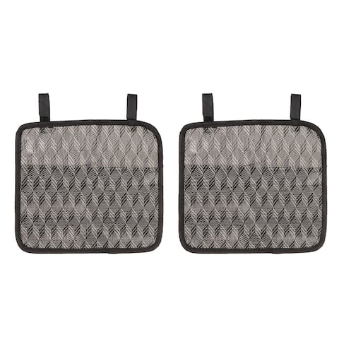 2pcs Chair Arm Rest Hanging Pouch, Magazine Waterproof Storage Bag - Brown