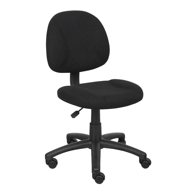 Jea Swivel Posture Chair, Contoured Seat and Back, Black Tweed, Wheels
