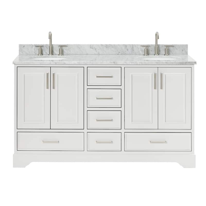 Ariel M061DCW2OVO Stafford 61" Free Standing Double Basin Vanity Set