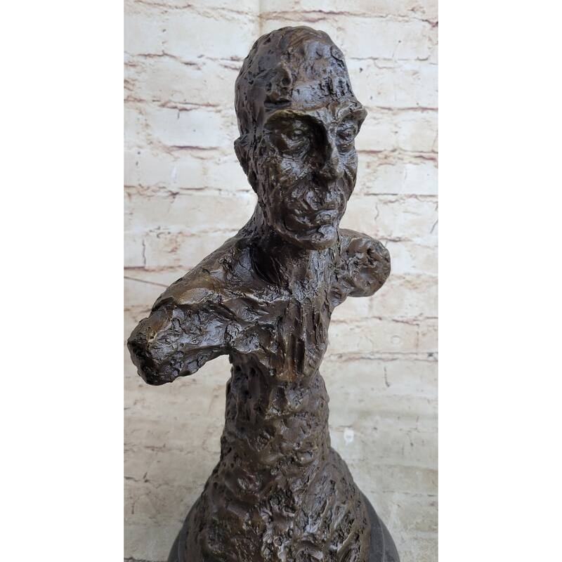 Bust Of Diego Surreal Male Sculpture Bronze Statue By Alberto Giacometti 15 Inches X 7 Inches