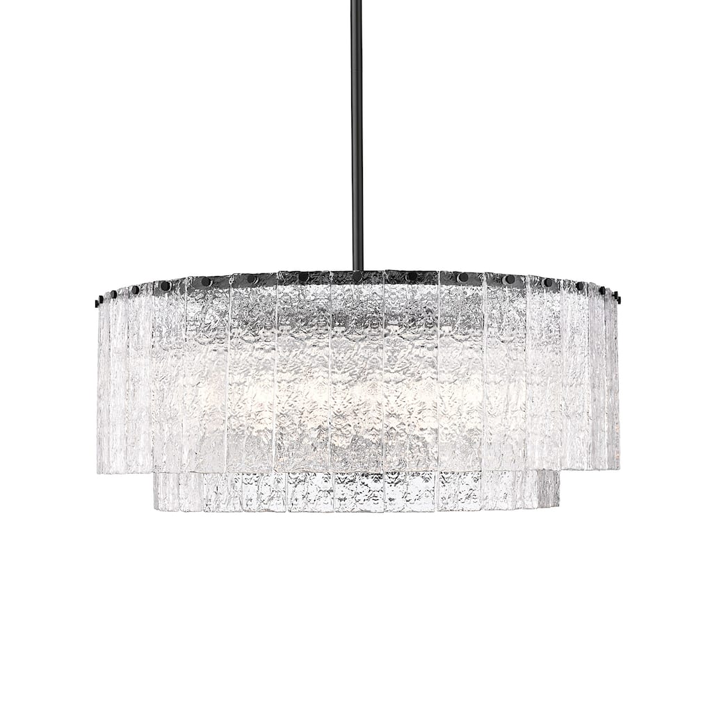Z-Lite 1943P32-2 Glacier 12 Light 33" Wide Pendant