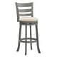 preview thumbnail 29 of 43, Verona Linen Ladder Back Swivel Bar Stool by iNSPIRE Q Classic