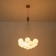 preview thumbnail 6 of 9, Glam 13-Light Opal Glossy Glass Cloud Bubble Cluster Chandelier - Brushed Brass - 19.7in
