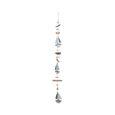 39"L, Driftwood Hanging, Multicolor Finish, Coastal-inspired Wall Decor for Beach Themes, Nautical Home or Office