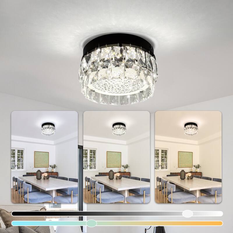 LED Flush Mount Crystal Ceiling Light Crystals Flush Mount Ceiling Lights - N/A