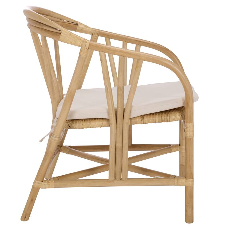 SAFAVIEH Home Billie Rattan Dining Chair - 27"W x 24"D x 33"H