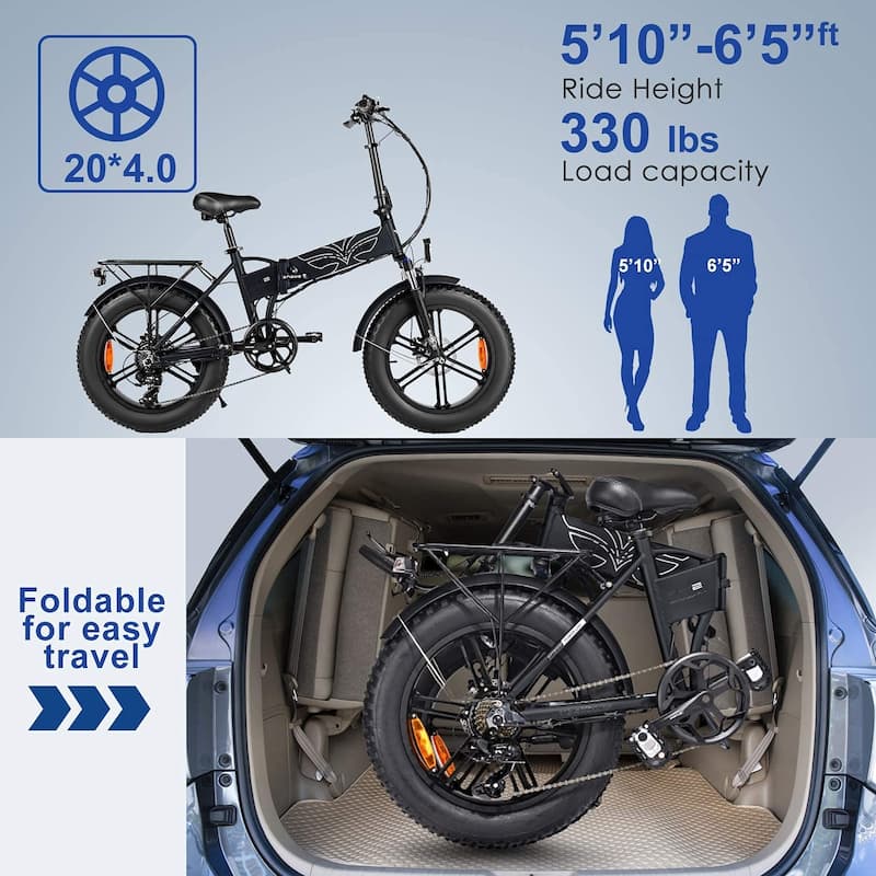 20-inch Front Shock-Absorbing Fat Tire Folding Electric Bicycle