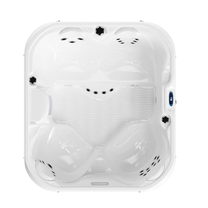 Patiowell 4-Person 41 Jets Hot Tub with Digital Control System-The Fresh Water System and LED Lighting-Intelligent