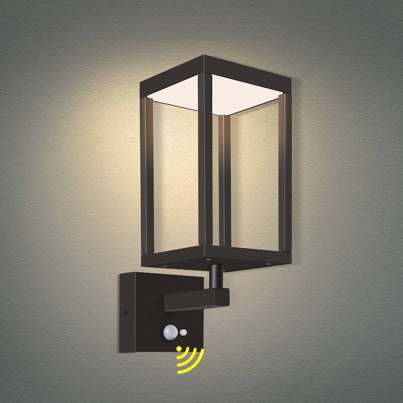 Inowel Solar Outdoor Wall Lantern Dusk to Dawn LED Light IP54 - Black