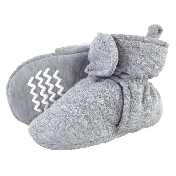 slide 1 of 1, Hudson Baby Baby Quilted Booties, Heather Gray 0-6 Months - Heather Gray