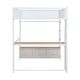 preview thumbnail 14 of 32, Full Metal Gaming Loft Bed with LED, Desk & Drawers