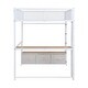 preview thumbnail 31 of 32, Full Size Metal Gaming Loft Bed with 16-Color LED, Study Desk & 3 Storage Drawers (400lb Capacity)