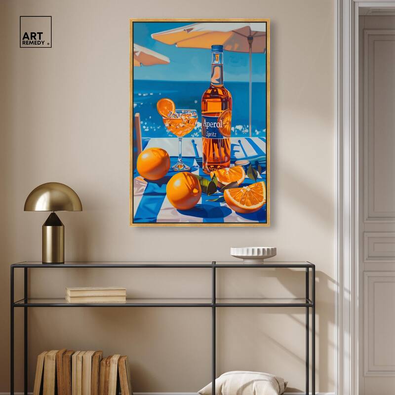 Coastal Aperol Canvas by Art Remedy