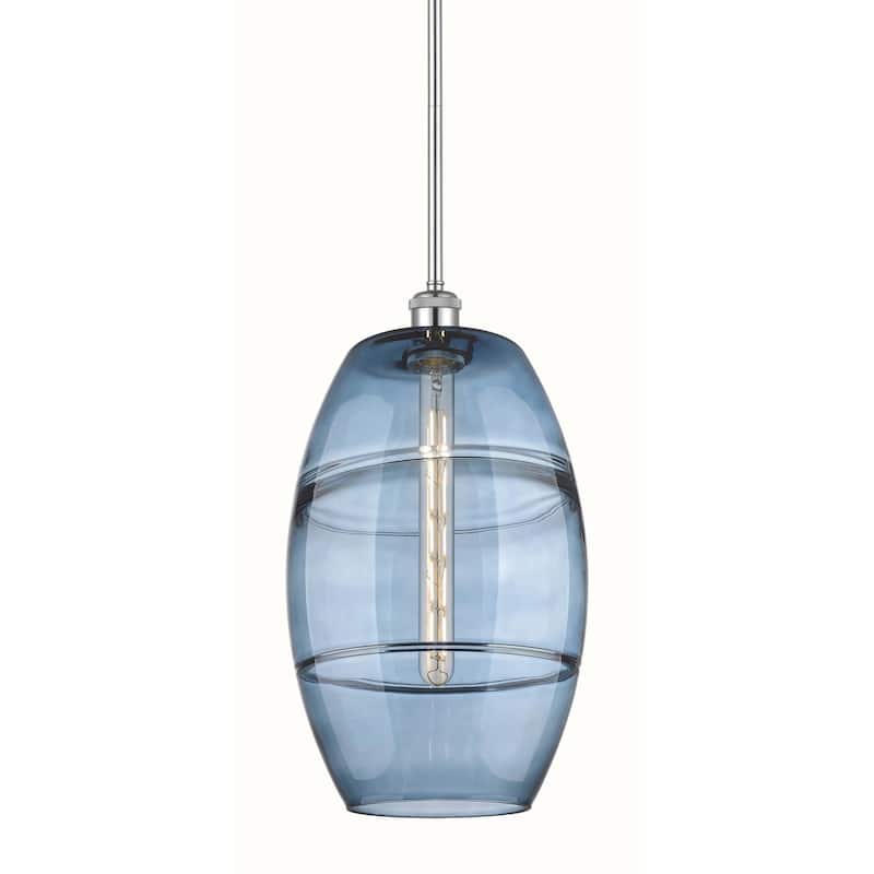 Innovations Lighting 516-1S-19-10 Vaz Pendant Vaz 10" Wide Mini - Polished Chrome / Princess Blue