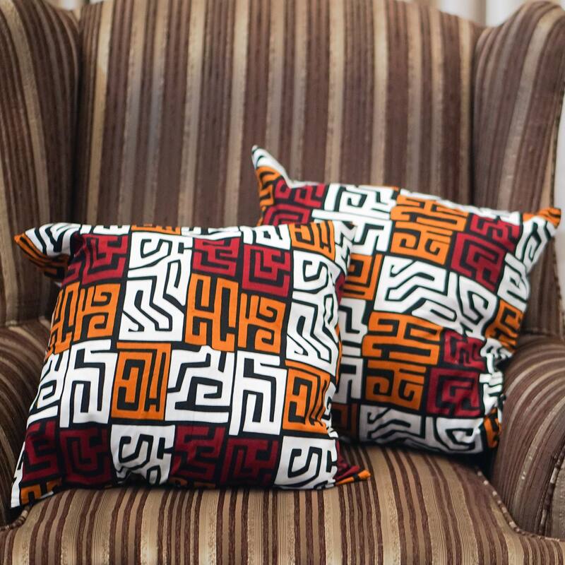 Novica Handmade Akwaaba Cotton Cushion Covers (Pair)