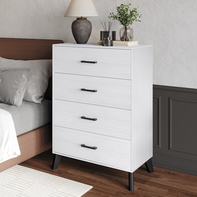 CraftPorch Classic Style 4-Drawers Wooden Chest