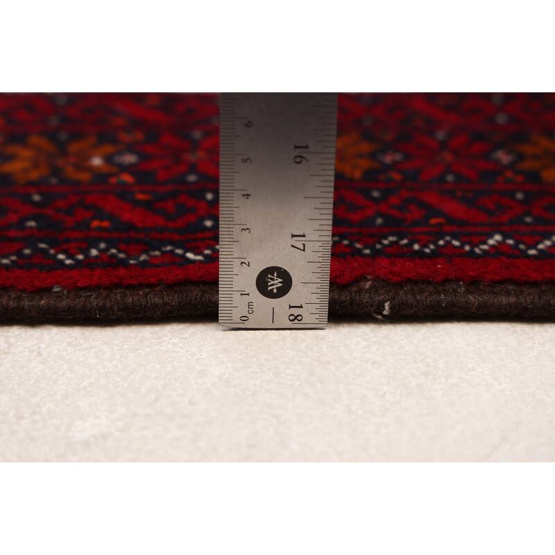 ECARPETGALLERY Hand-knotted Teimani Red Wool Rug - 2'10 x 5'4