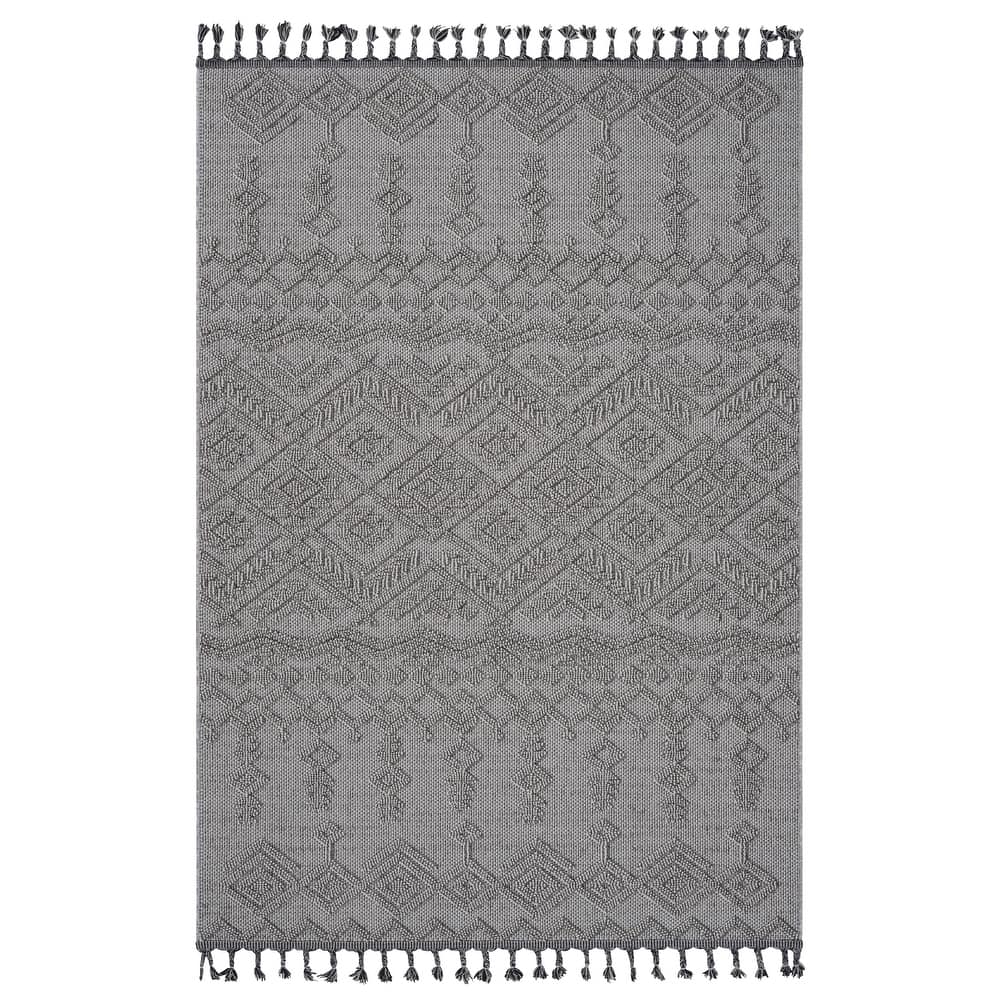LOOM & LUXE Collection White/White/Traditional Indoor/Outdoor Area Rug